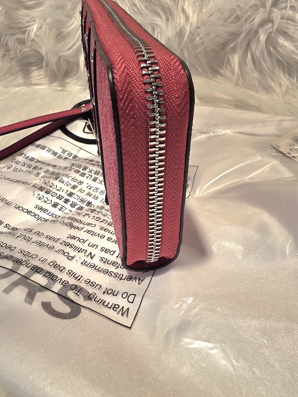 Michael Michael Kors Avril Large Raspberry Satchel Bag & Matching Wallet NWT - Picture 13 of 17